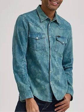 NWOT LEE® X Paul Smith Western Floral Print Shirt Size Small